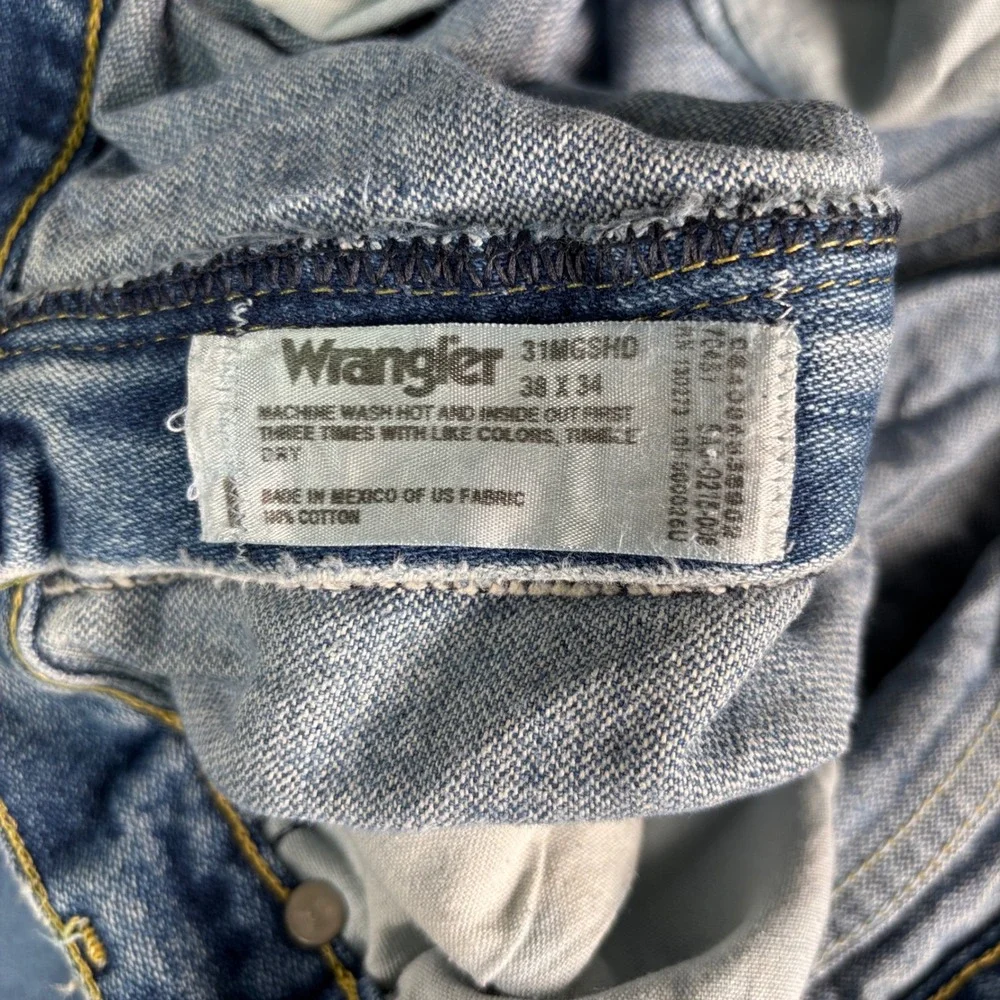 Wrangler George Straight Cowboy‎ Cut Mens Original Fit Jeans Rodeo Denim 38x33.5